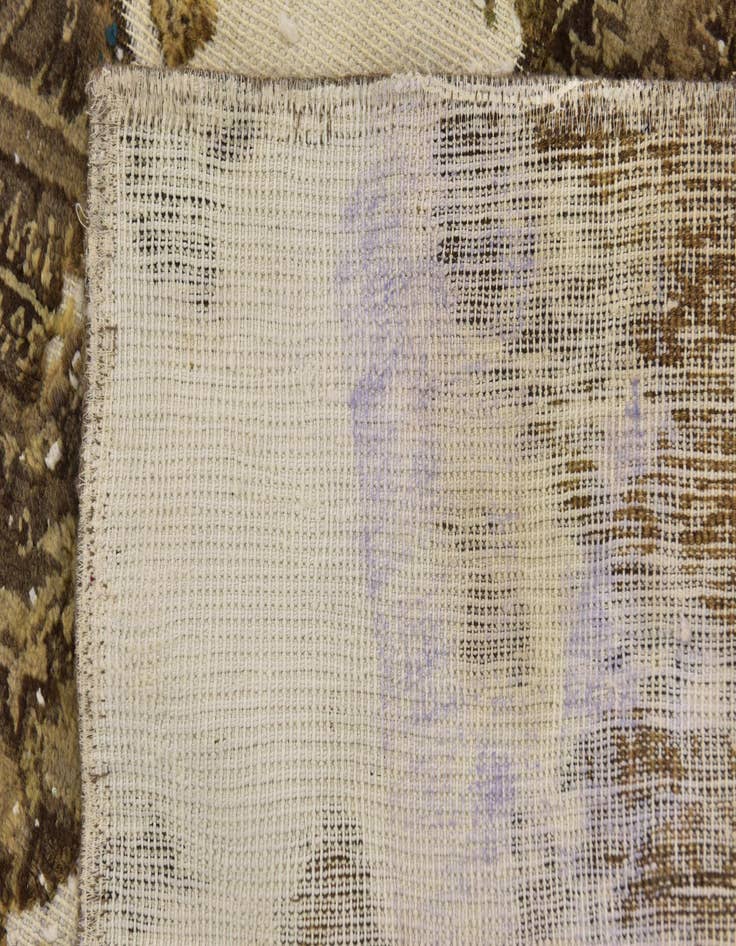 Detail image of  3' 5 x 7'  Hand Knotted Ultra Vintage Persian Wool Runner Rug