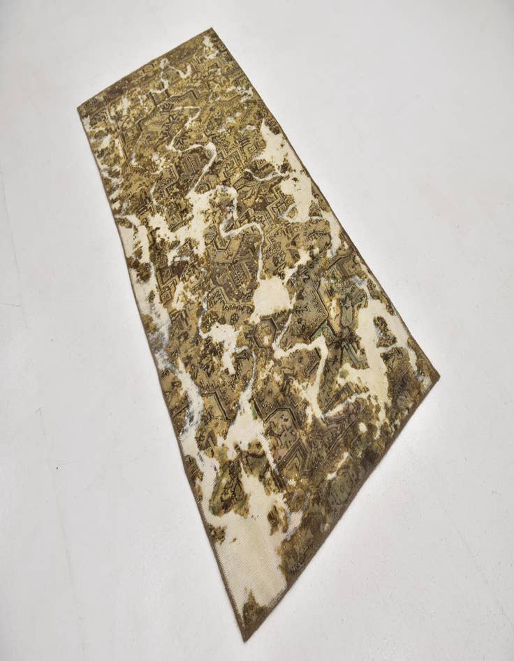 Detail image of  3' 5 x 7'  Hand Knotted Ultra Vintage Persian Wool Runner Rug