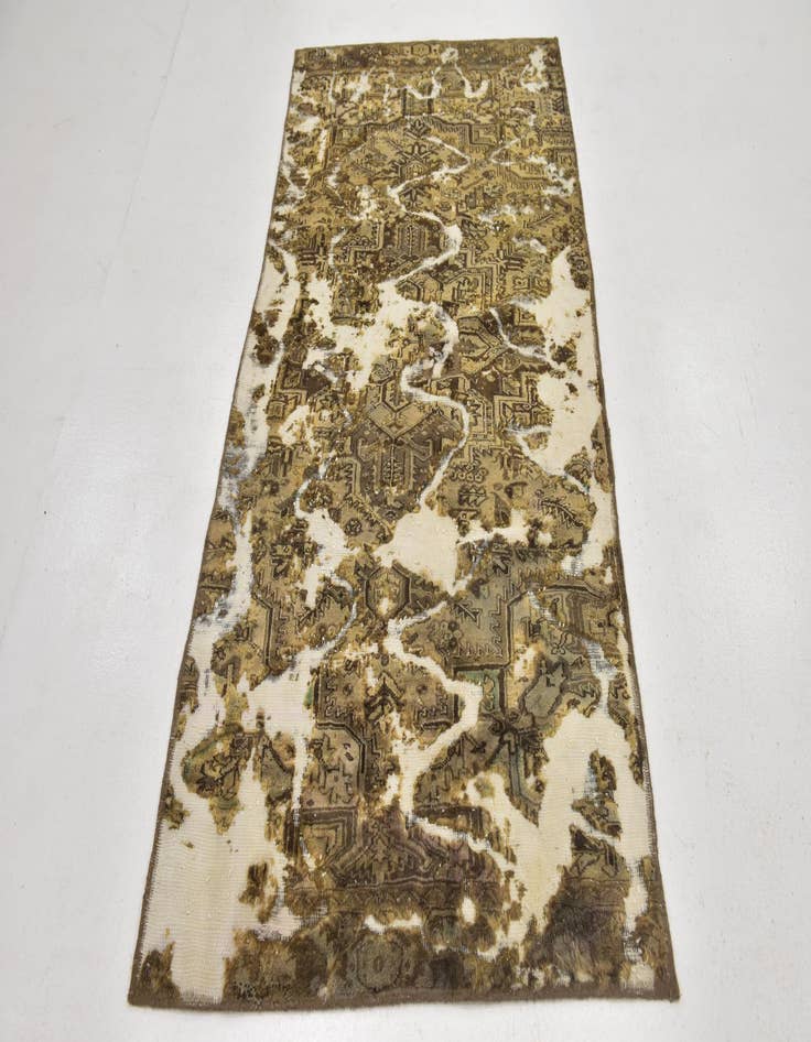 Detail image of  3' 5 x 7'  Hand Knotted Ultra Vintage Persian Wool Runner Rug