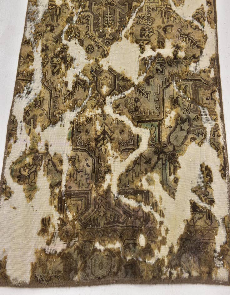 Detail image of  3' 5 x 7'  Hand Knotted Ultra Vintage Persian Wool Runner Rug