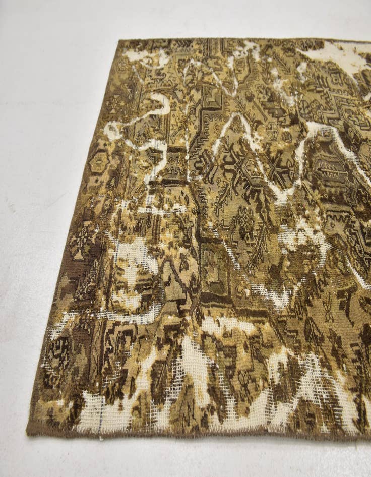 Detail image of  3' 5 x 7'  Hand Knotted Ultra Vintage Persian Wool Runner Rug