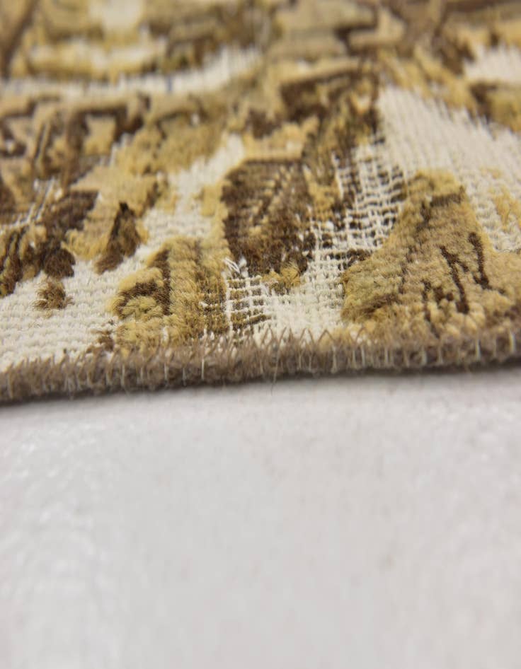 Detail image of  3' 5 x 7'  Hand Knotted Ultra Vintage Persian Wool Runner Rug