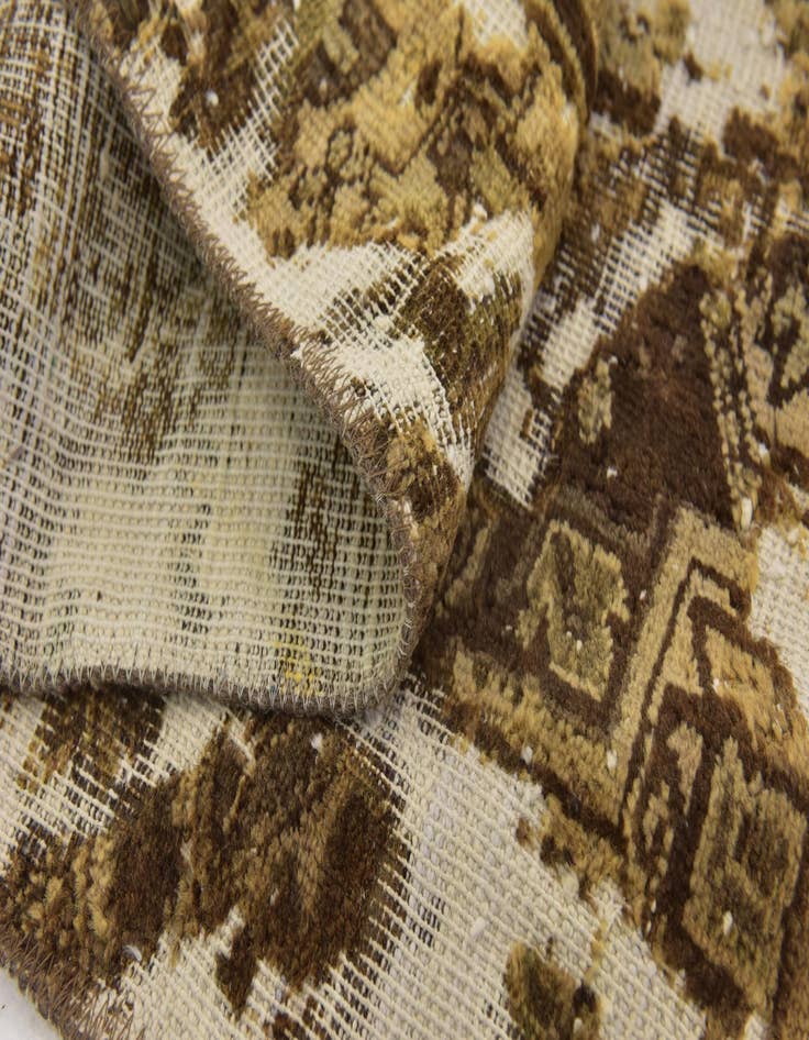 Detail image of  3' 5 x 7'  Hand Knotted Ultra Vintage Persian Wool Runner Rug