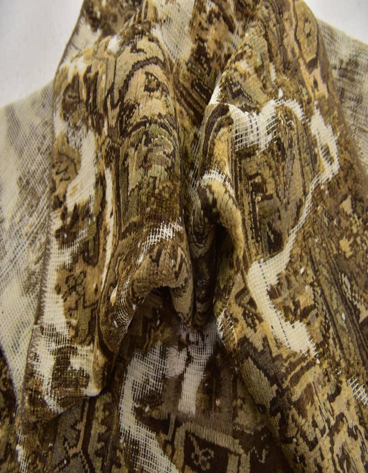 Detail image of  3' 5 x 7'  Hand Knotted Ultra Vintage Persian Wool Runner Rug