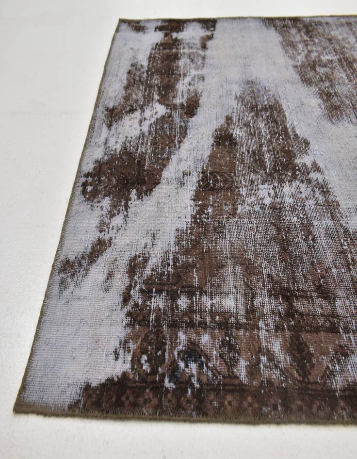 Detail image of  4' 5 x 9'  Hand Knotted Ultra Vintage Persian Wool Runner Rug