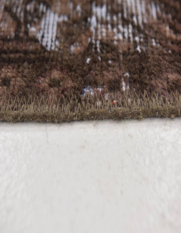 Detail image of  4' 5 x 9'  Hand Knotted Ultra Vintage Persian Wool Runner Rug