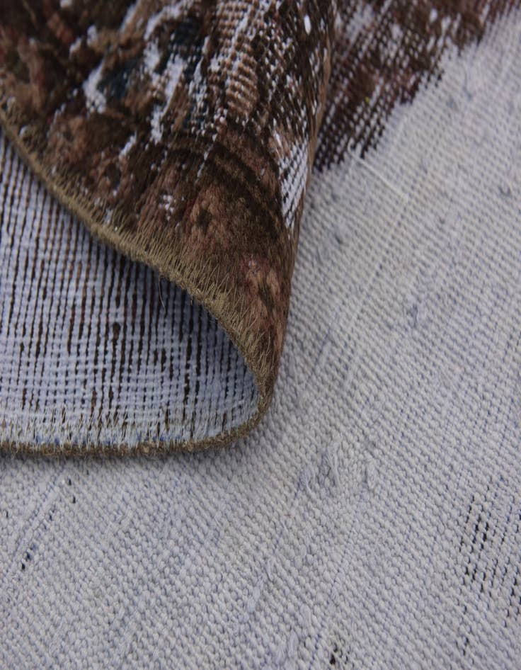 Detail image of  4' 5 x 9'  Hand Knotted Ultra Vintage Persian Wool Runner Rug