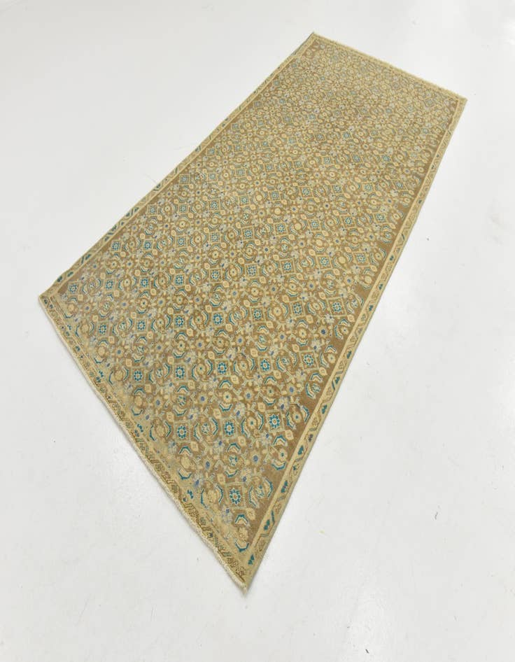 Detail image of  4' 9 x 9' 3  Hand Knotted Ultra Vintage Persian Wool Runner Rug