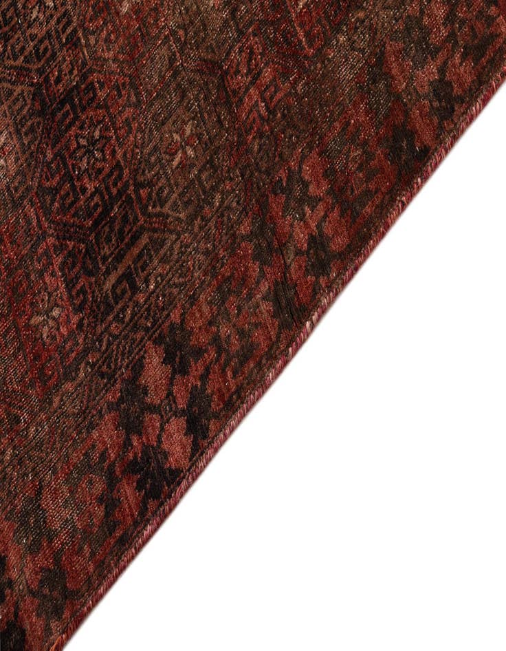 Detail image of  2' 4 x 4' 9  Hand Knotted Ultra Vintage Persian Wool Runner Rug