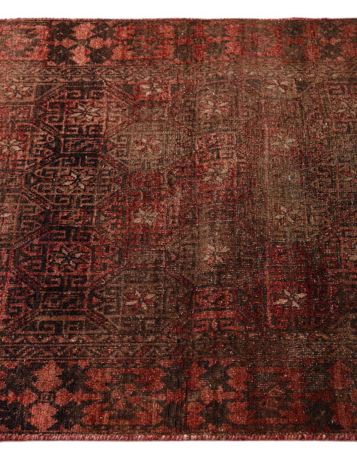 Detail image of  2' 4 x 4' 9  Hand Knotted Ultra Vintage Persian Wool Runner Rug