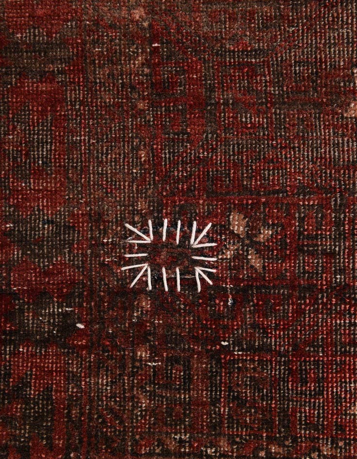 Detail image of  2' 4 x 4' 9  Hand Knotted Ultra Vintage Persian Wool Runner Rug