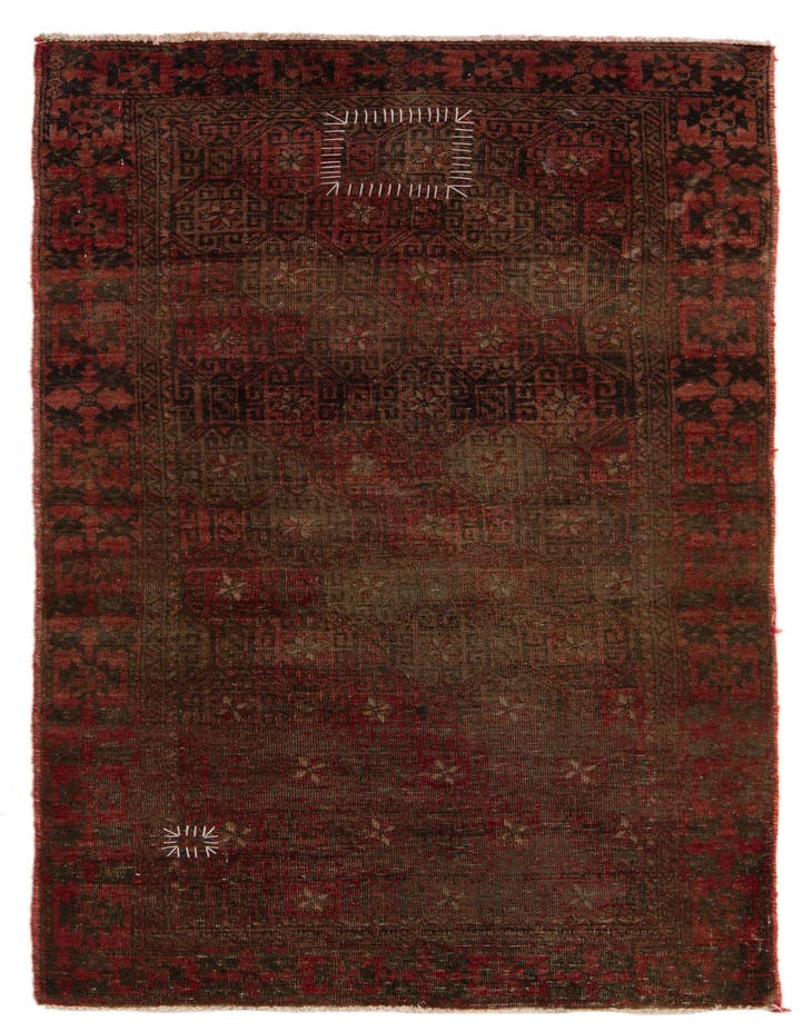  2' 4 x 4' 9  Hand Knotted Ultra Vintage Persian W...