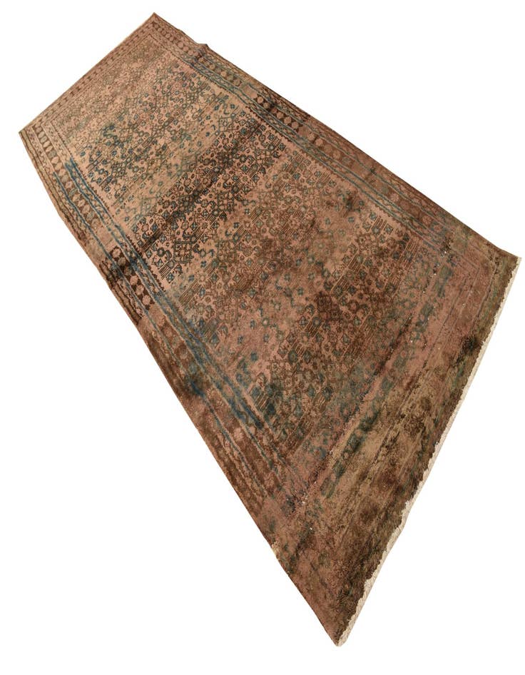 Detail image of  4' x 9' 3  Hand Knotted Ultra Vintage Persian Wool Runner Rug