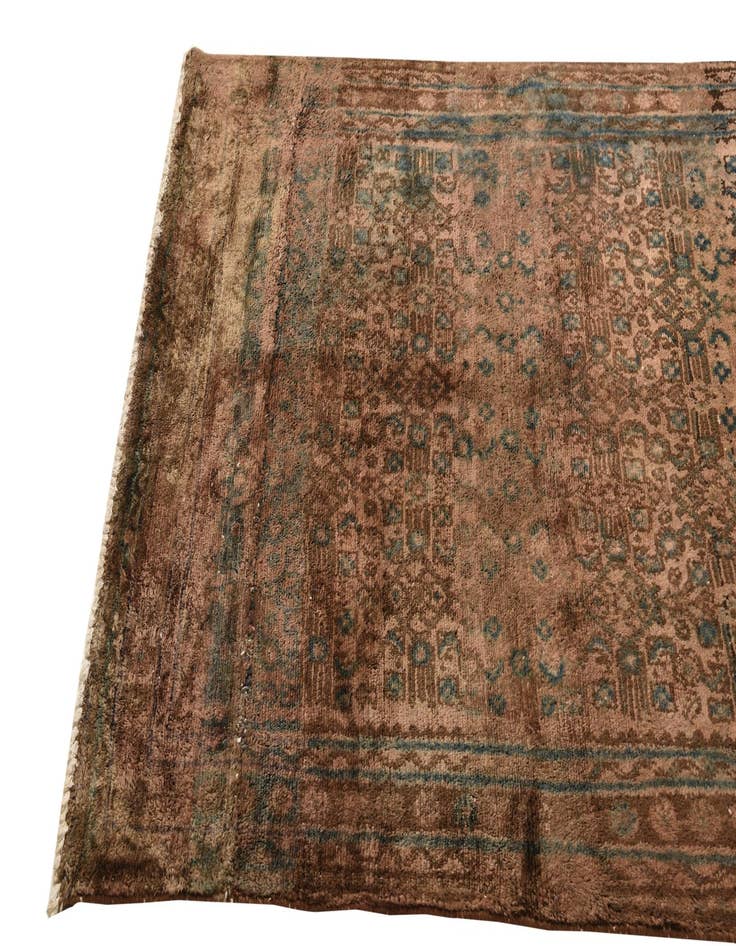 Detail image of  4' x 9' 3  Hand Knotted Ultra Vintage Persian Wool Runner Rug