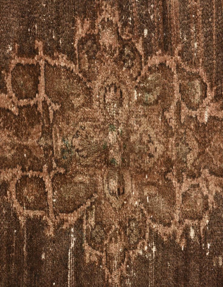 Detail image of  3' 4 x 10'  Hand Knotted Ultra Vintage Persian Wool Runner Rug