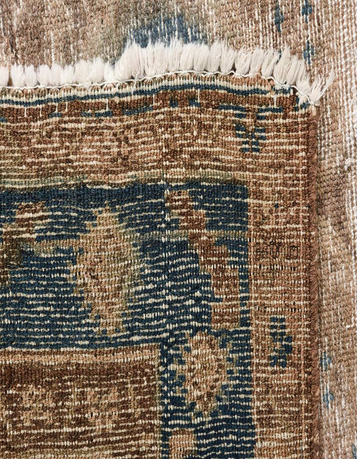 Detail image of  4' 3 x 8' 9  Hand Knotted Ultra Vintage Persian Wool Runner Rug