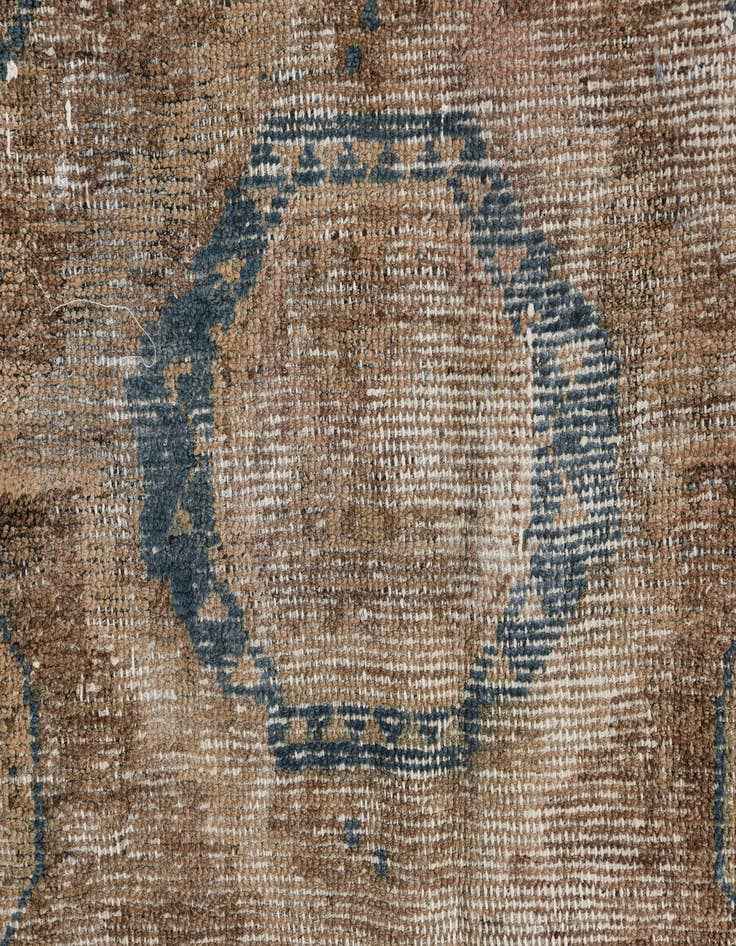 Detail image of  4' 3 x 8' 9  Hand Knotted Ultra Vintage Persian Wool Runner Rug