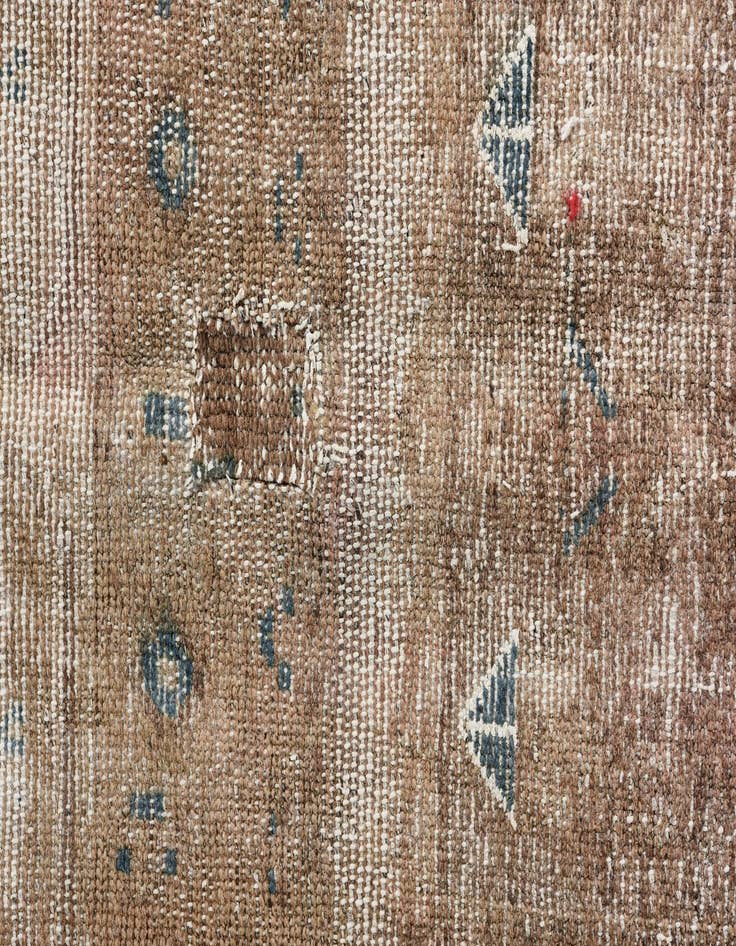 Detail image of  4' 3 x 8' 9  Hand Knotted Ultra Vintage Persian Wool Runner Rug