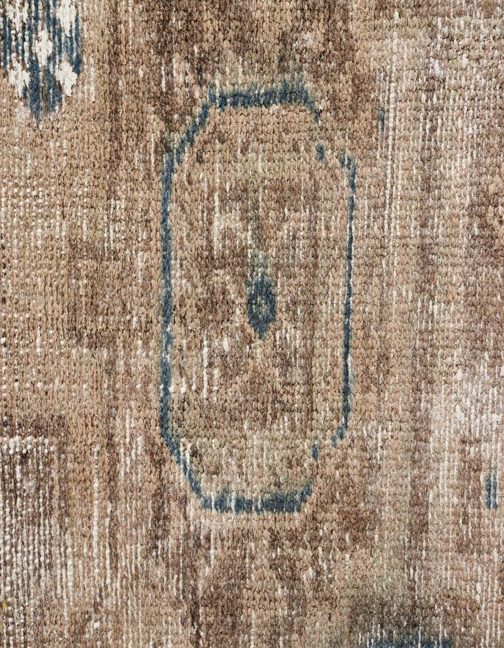 Detail image of  4' 3 x 8' 9  Hand Knotted Ultra Vintage Persian Wool Runner Rug