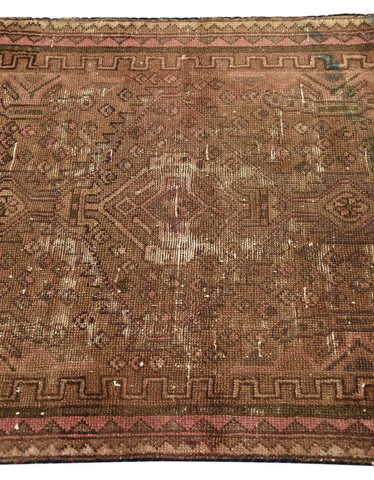 Detail image of  3' x 6'  Hand Knotted Ultra Vintage Persian Wool Runner Rug