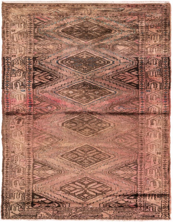  3' 4 x 8' 10  Hand Knotted Ultra Vintage Persian W...