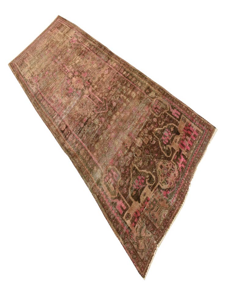 Detail image of  3' 5 x 9' 6  Hand Knotted Ultra Vintage Persian Wool Runner Rug