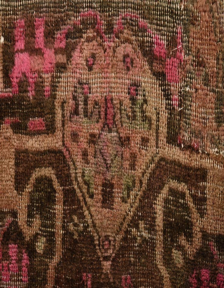 Detail image of  3' 5 x 9' 6  Hand Knotted Ultra Vintage Persian Wool Runner Rug