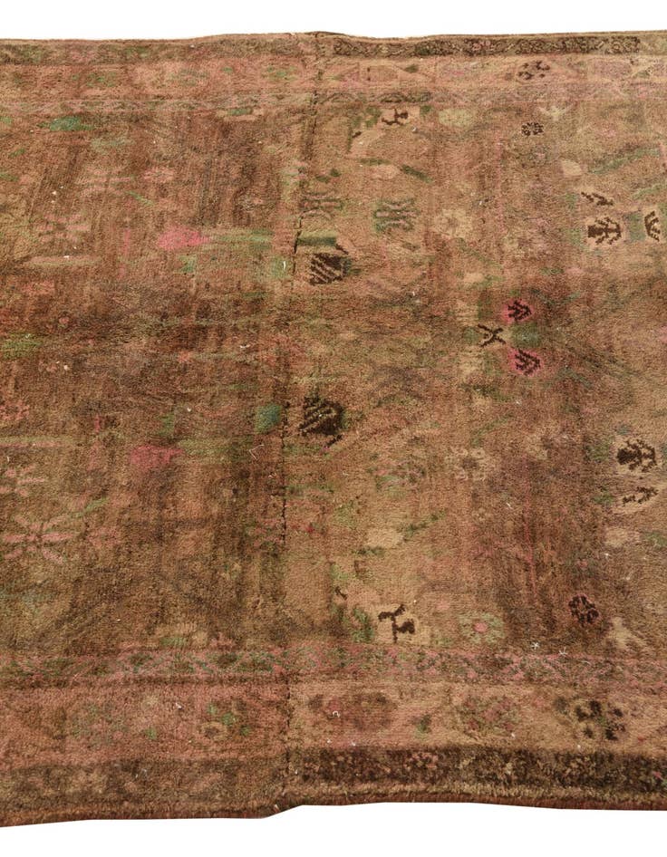 Detail image of  4' x 7'  Hand Knotted Ultra Vintage Persian Wool Runner Rug