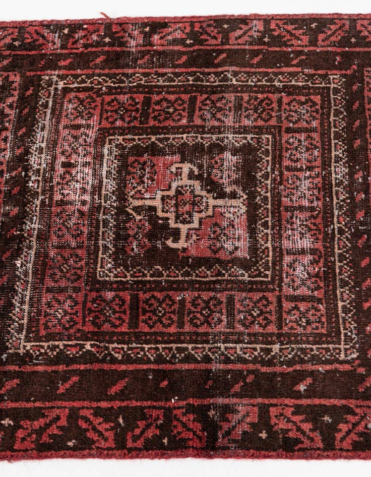 Detail image of  2' 8 x 5' 9  Hand Knotted Ultra Vintage Persian Wool Runner Rug