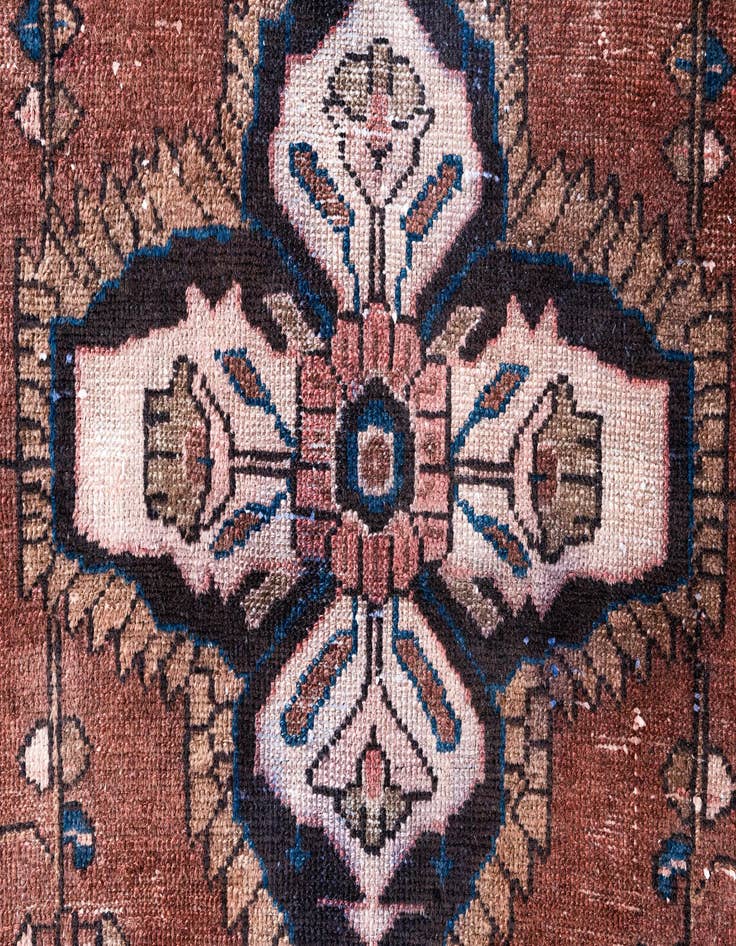 Detail image of  3' 6 x 10' 2  Hand Knotted Ultra Vintage Persian Wool Runner Rug