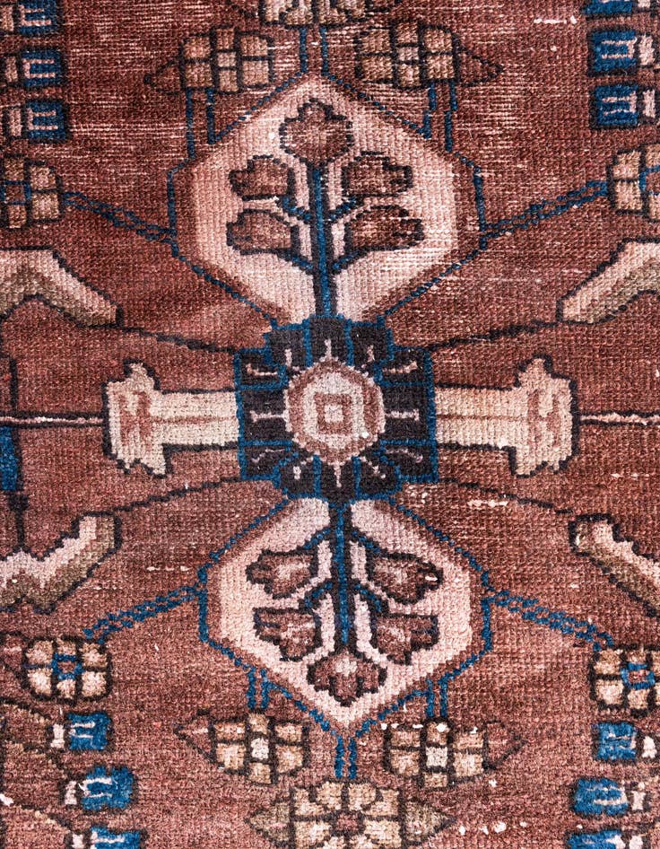 Detail image of  3' 6 x 10' 2  Hand Knotted Ultra Vintage Persian Wool Runner Rug