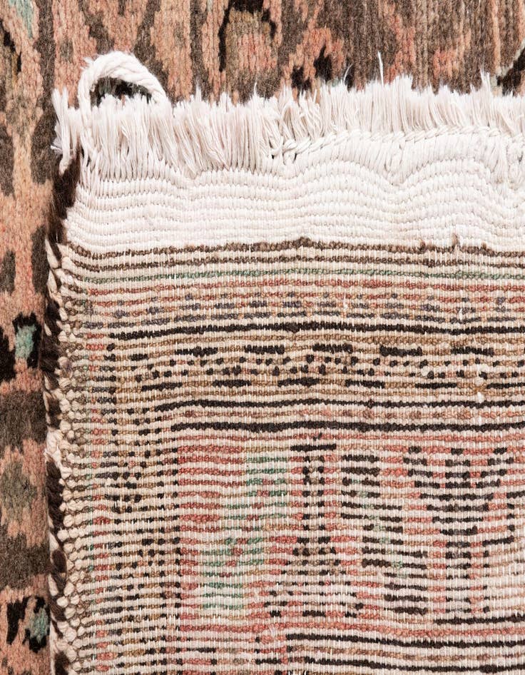 Detail image of  4' x 10' 7  Hand Knotted Ultra Vintage Persian Wool Runner Rug