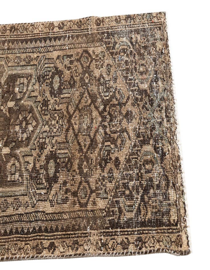 Detail image of 2' 7 x 5' 6 Hand Knotted Ultra Vintage Persian Wool Runner Rug