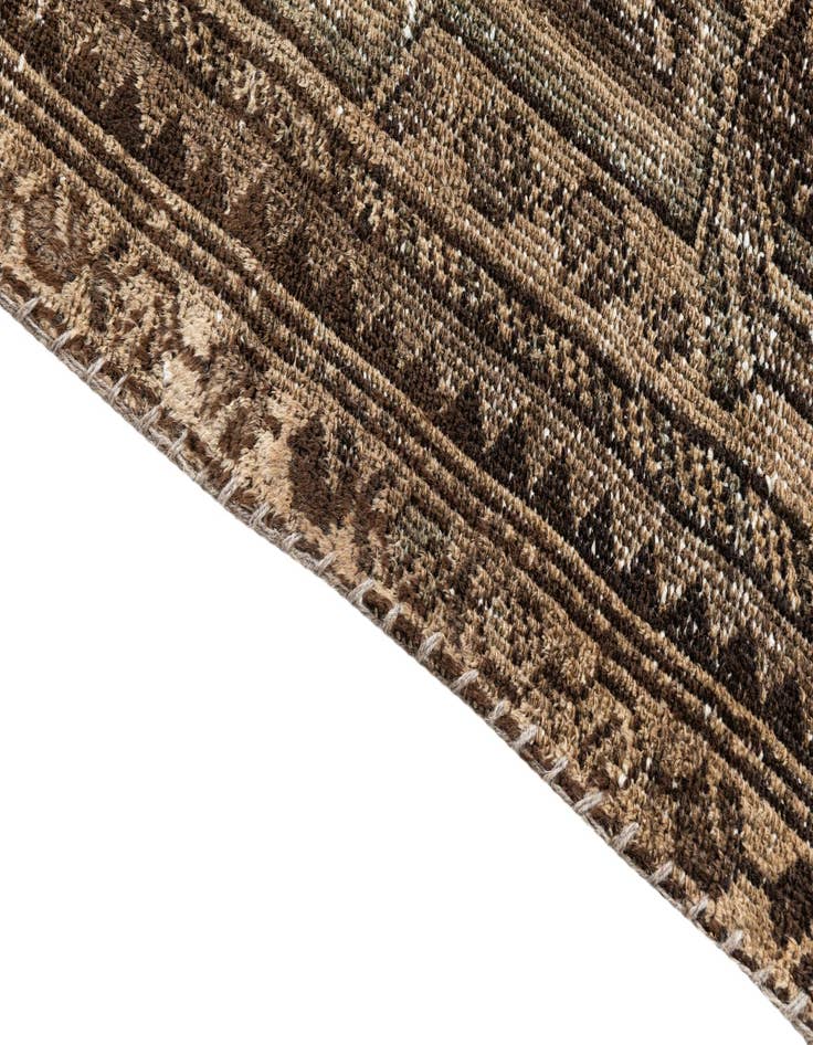 Detail image of 2' 7 x 5' 6 Hand Knotted Ultra Vintage Persian Wool Runner Rug