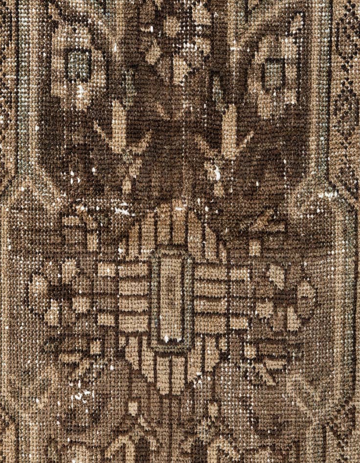 Detail image of 2' 7 x 5' 6 Hand Knotted Ultra Vintage Persian Wool Runner Rug