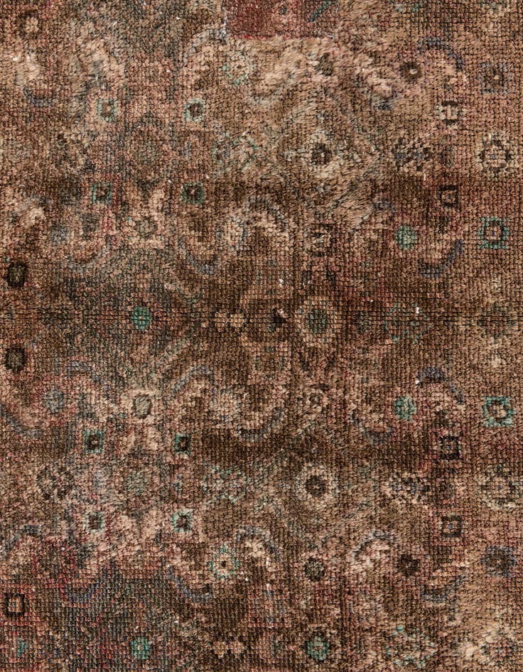 Detail image of  3' 10 x 8' 2  Hand Knotted Ultra Vintage Persian Wool Runner Rug
