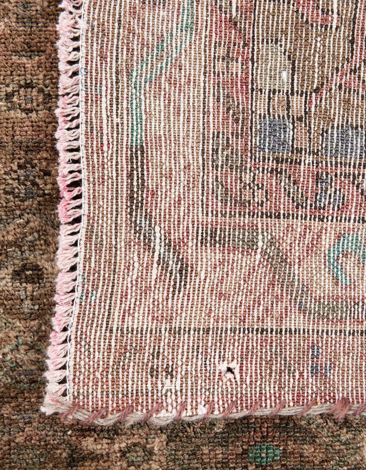 Detail image of  3' 10 x 8' 2  Hand Knotted Ultra Vintage Persian Wool Runner Rug