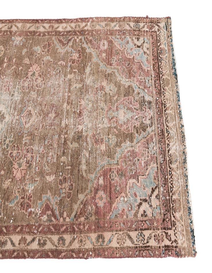 Detail image of  3' 5 x 9' 9  Hand Knotted Ultra Vintage Persian Wool Runner Rug