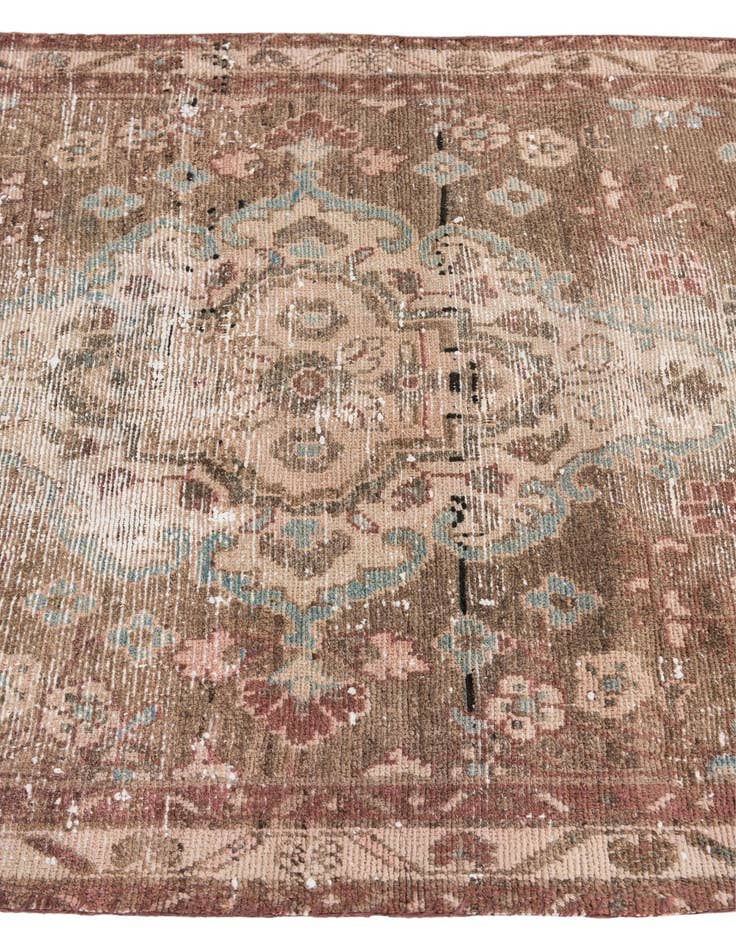 Detail image of  3' 5 x 9' 9  Hand Knotted Ultra Vintage Persian Wool Runner Rug