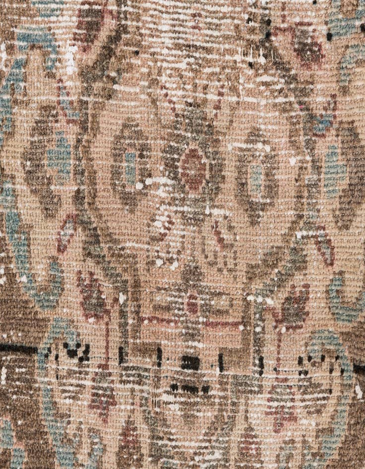Detail image of  3' 5 x 9' 9  Hand Knotted Ultra Vintage Persian Wool Runner Rug