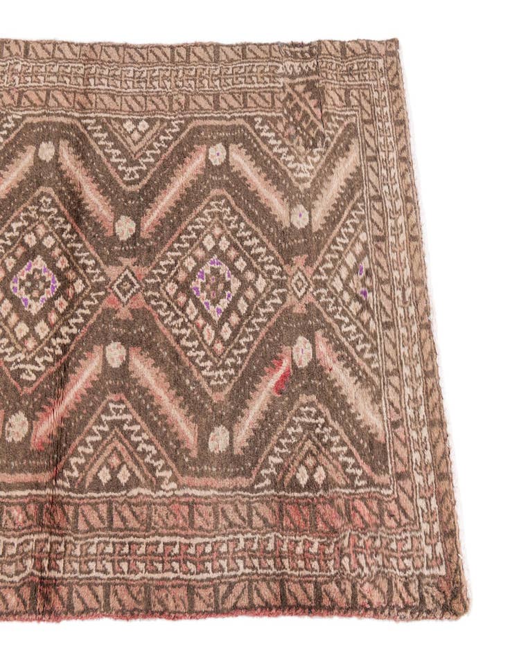 Detail image of  2' 6 x 5' 1  Hand Knotted Ultra Vintage Persian Wool Runner Rug