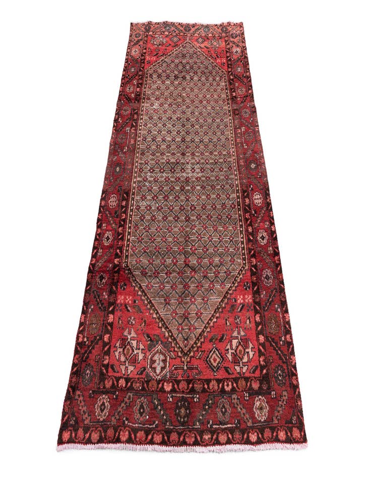 Detail image of  4' 4 x 8' 8  Hand Knotted Ultra Vintage Persian Wool Runner Rug