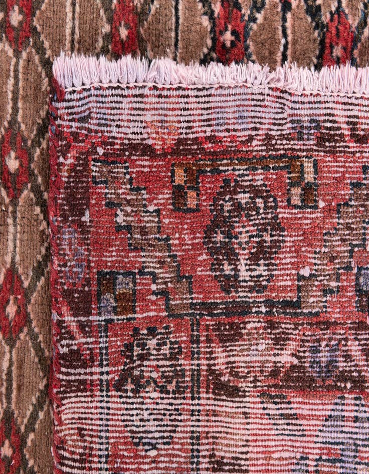 Detail image of  4' 4 x 8' 8  Hand Knotted Ultra Vintage Persian Wool Runner Rug