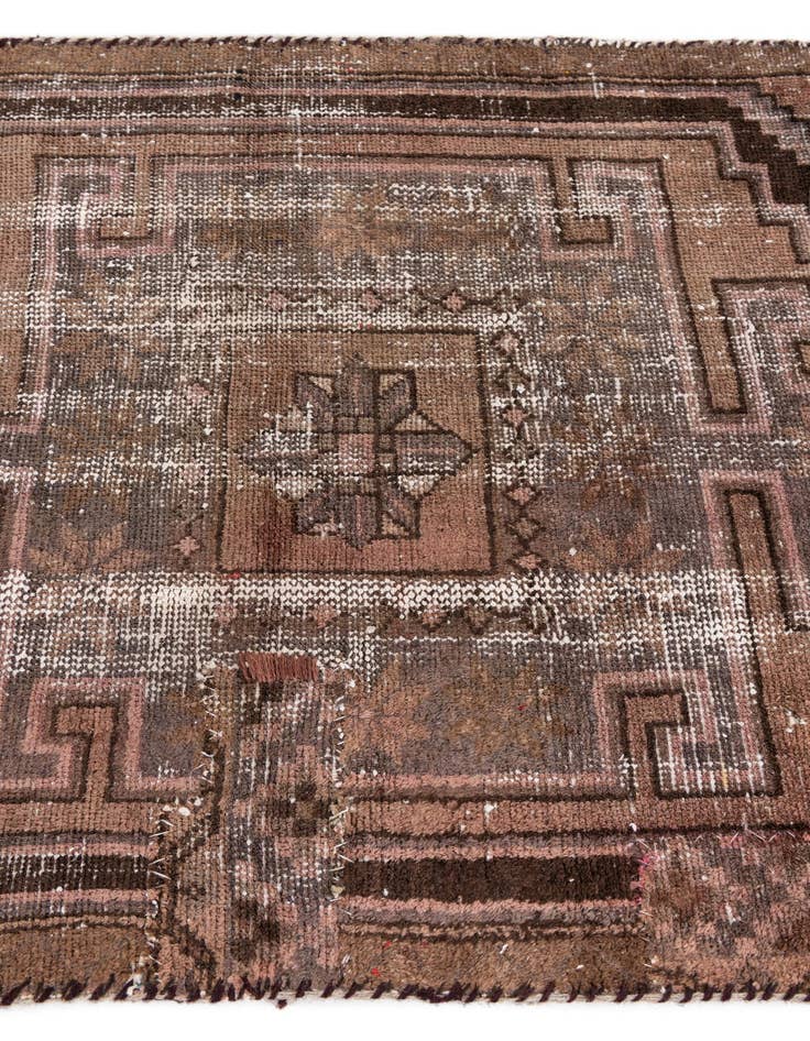 Detail image of  3' 2 x 6' 2  Hand Knotted Ultra Vintage Persian Wool Runner Rug