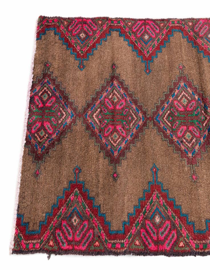 Detail image of  2' 3 x 5' 4  Hand Knotted Ultra Vintage Persian Wool Runner Rug