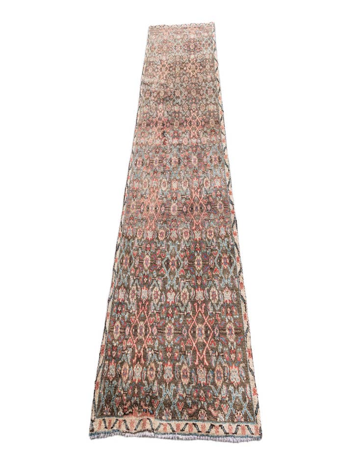 Detail image of  2' 9 x 8' 8  Hand Knotted Ultra Vintage Persian Wool Runner Rug