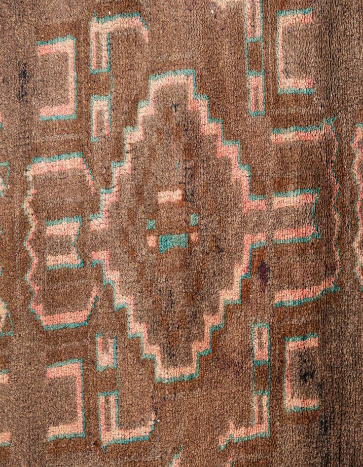Detail image of  3' 2 x 6' 4  Hand Knotted Ultra Vintage Persian Wool Runner Rug