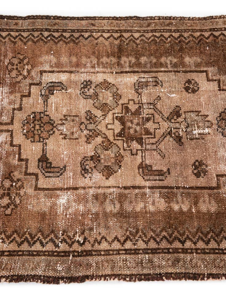 Detail image of  2' 3 x 5' 9  Hand Knotted Ultra Vintage Persian Wool Runner Rug