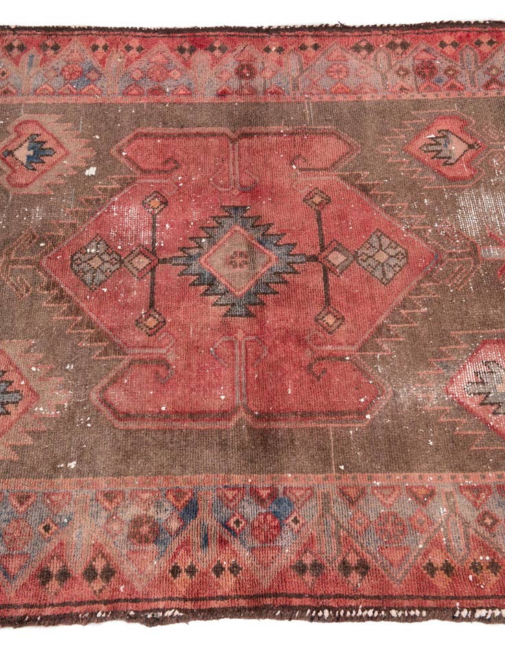 Detail image of  3' 6 x 10' 5  Hand Knotted Ultra Vintage Persian Wool Runner Rug