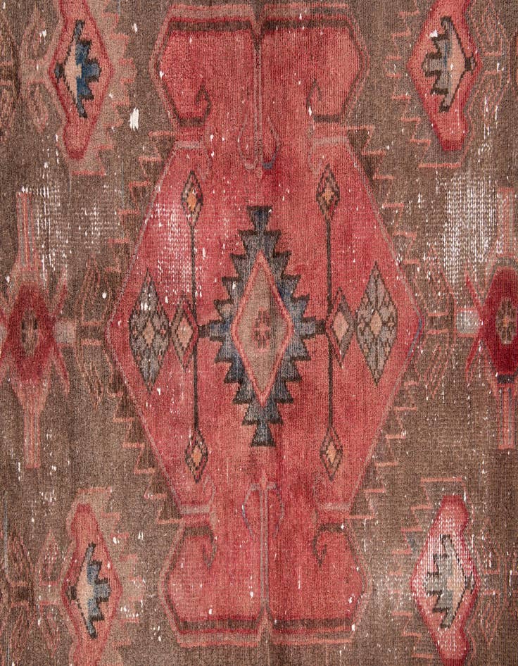Detail image of  3' 6 x 10' 5  Hand Knotted Ultra Vintage Persian Wool Runner Rug